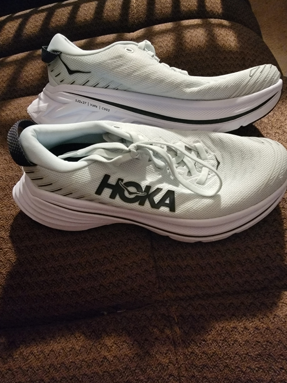 Hoka BONDI X Women's Mint Green and Black Running Sneakers
